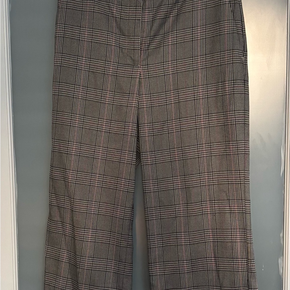 Ann Taylor Factory Black and Pink Plaid Trousers